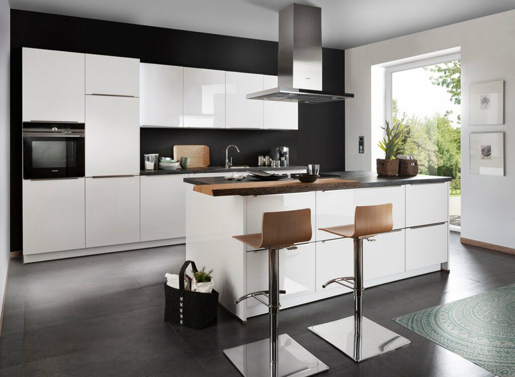 Brigitte White Gloss Kitchen 2 | Totally Kitchens, Southampton